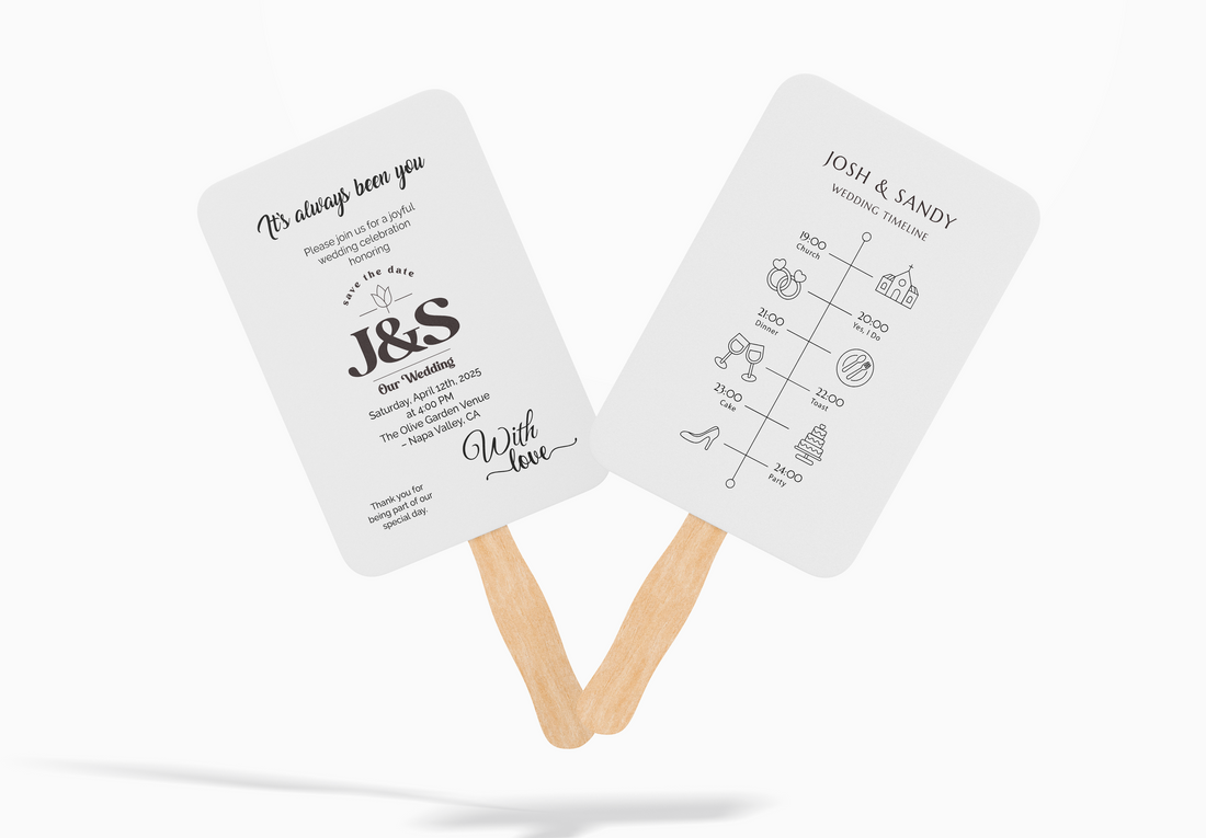 Custom Wedding Hand Fans
