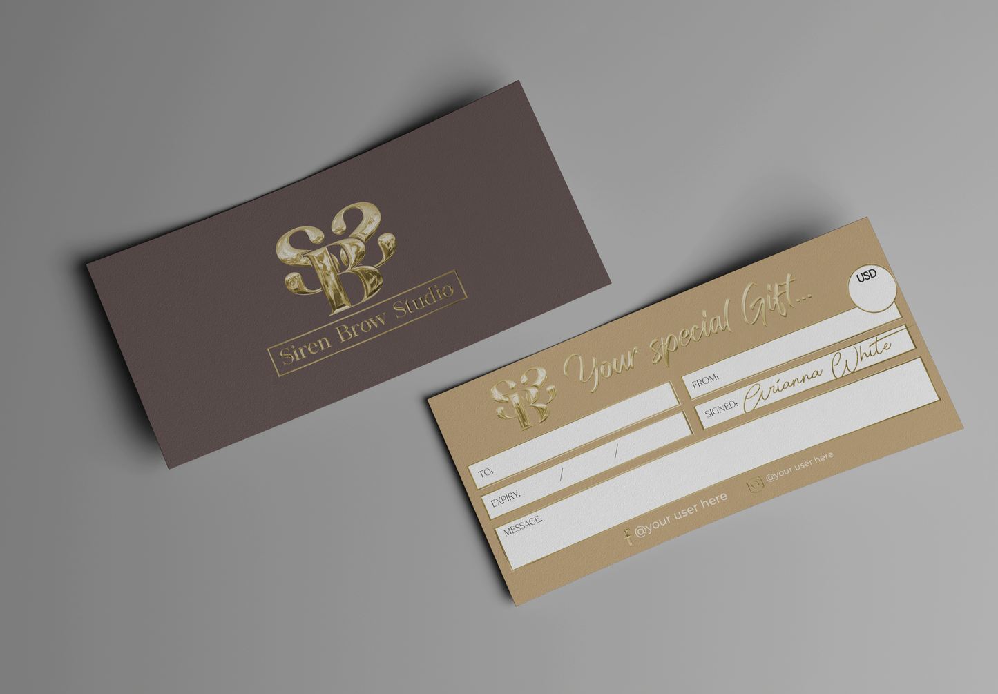 Luxury Custom Gift Certificate