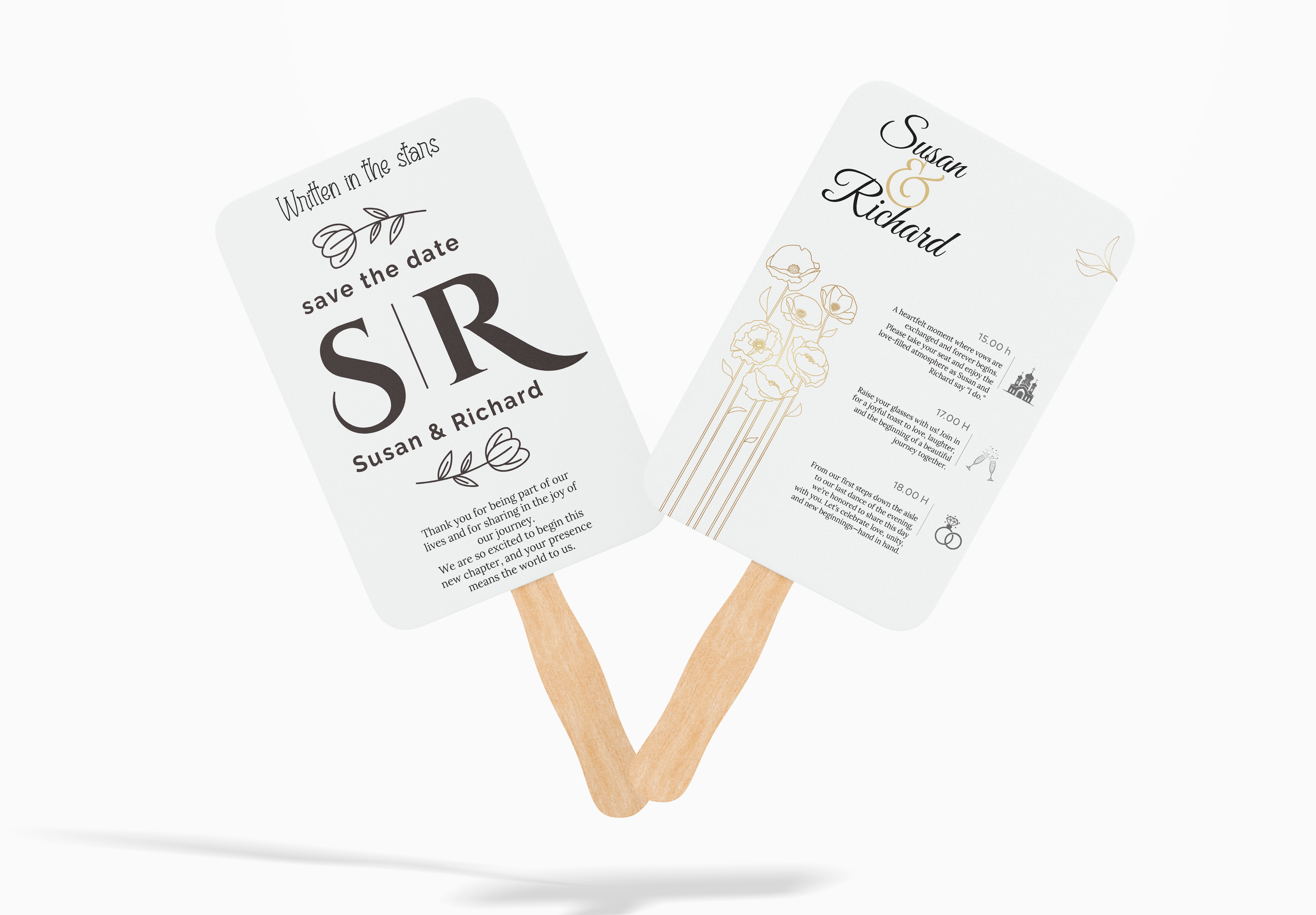 Custom Wedding Hand Fans