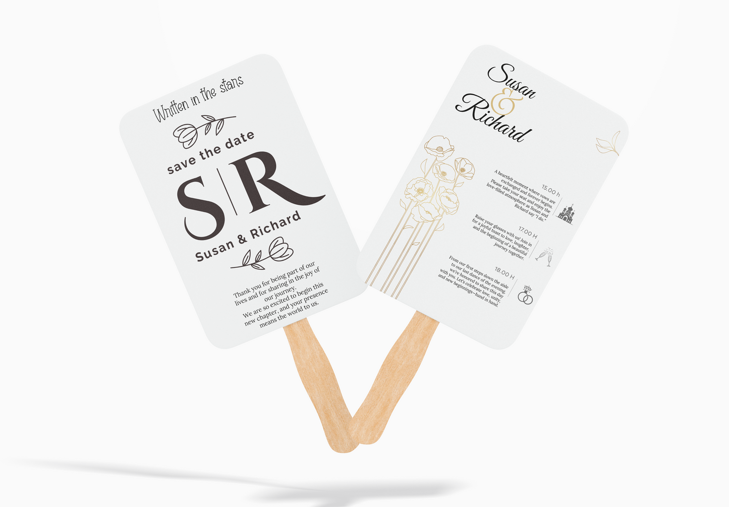 Custom Wedding Hand Fans