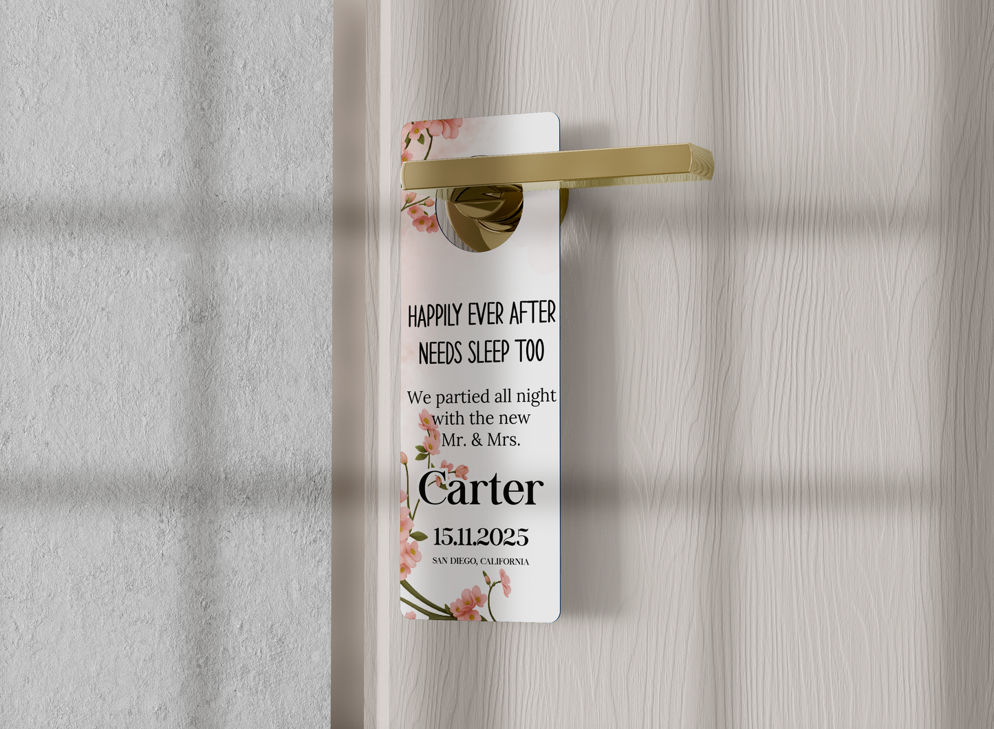 Custom Wedding Door Hanger