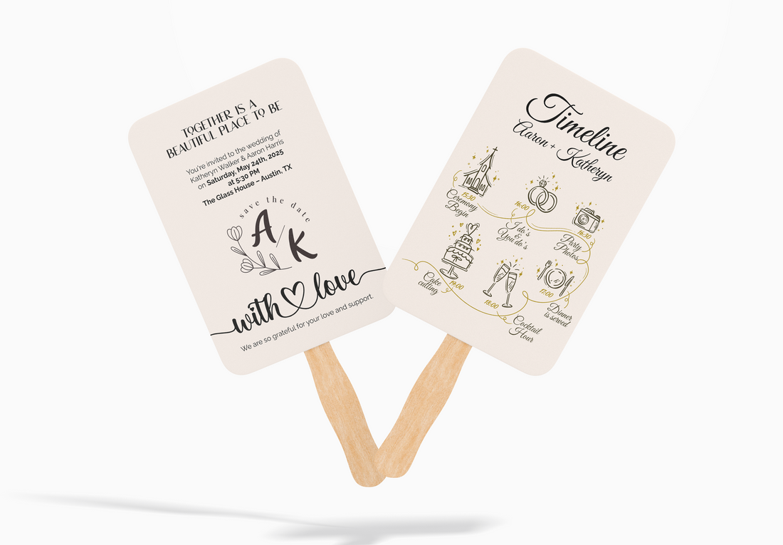 Custom Wedding Hand Fans