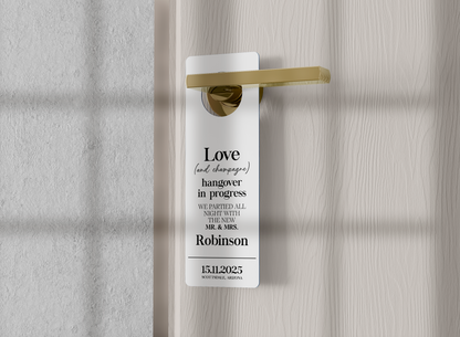 Custom Wedding Door Hanger