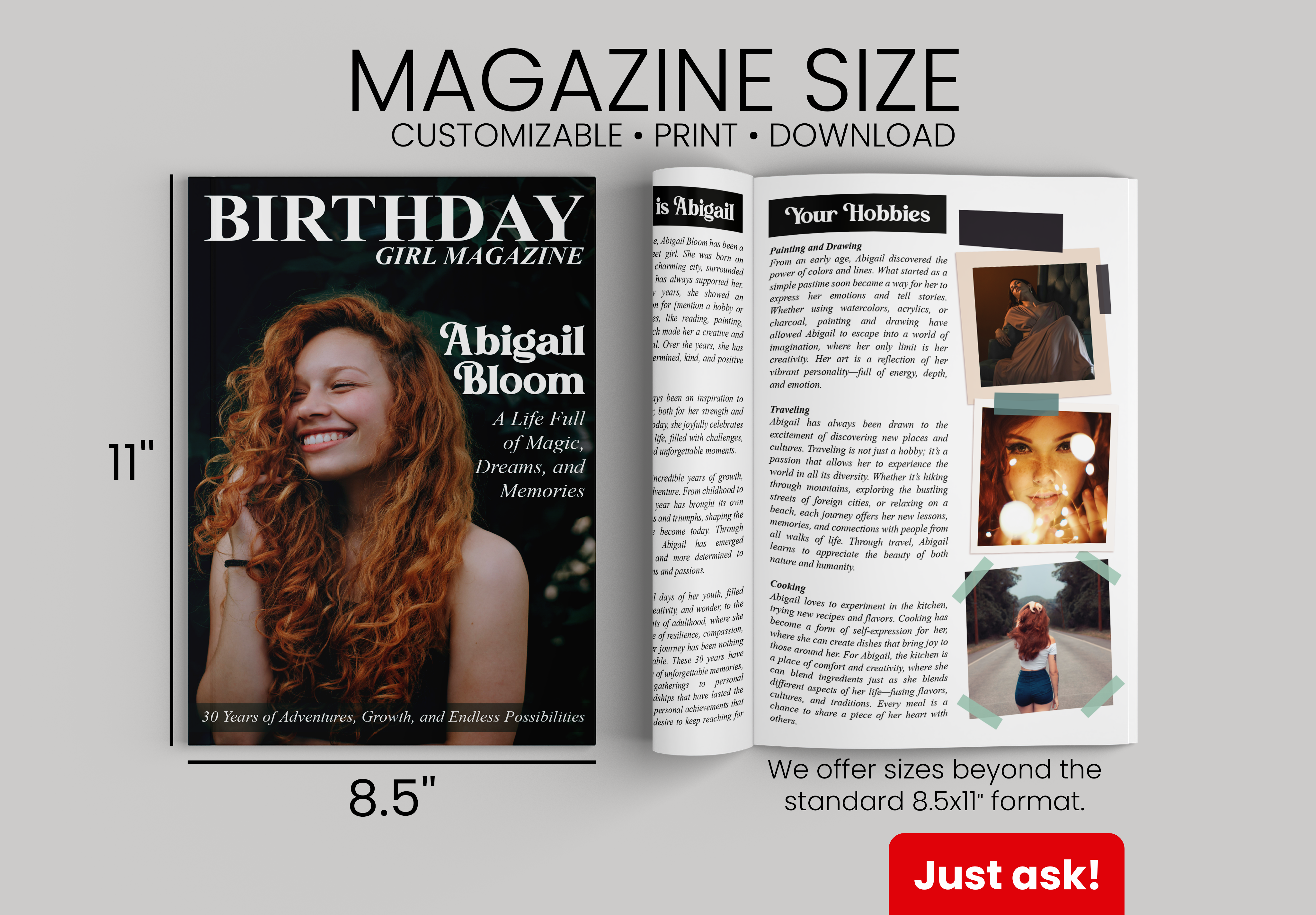 Custom Birthday Magazine