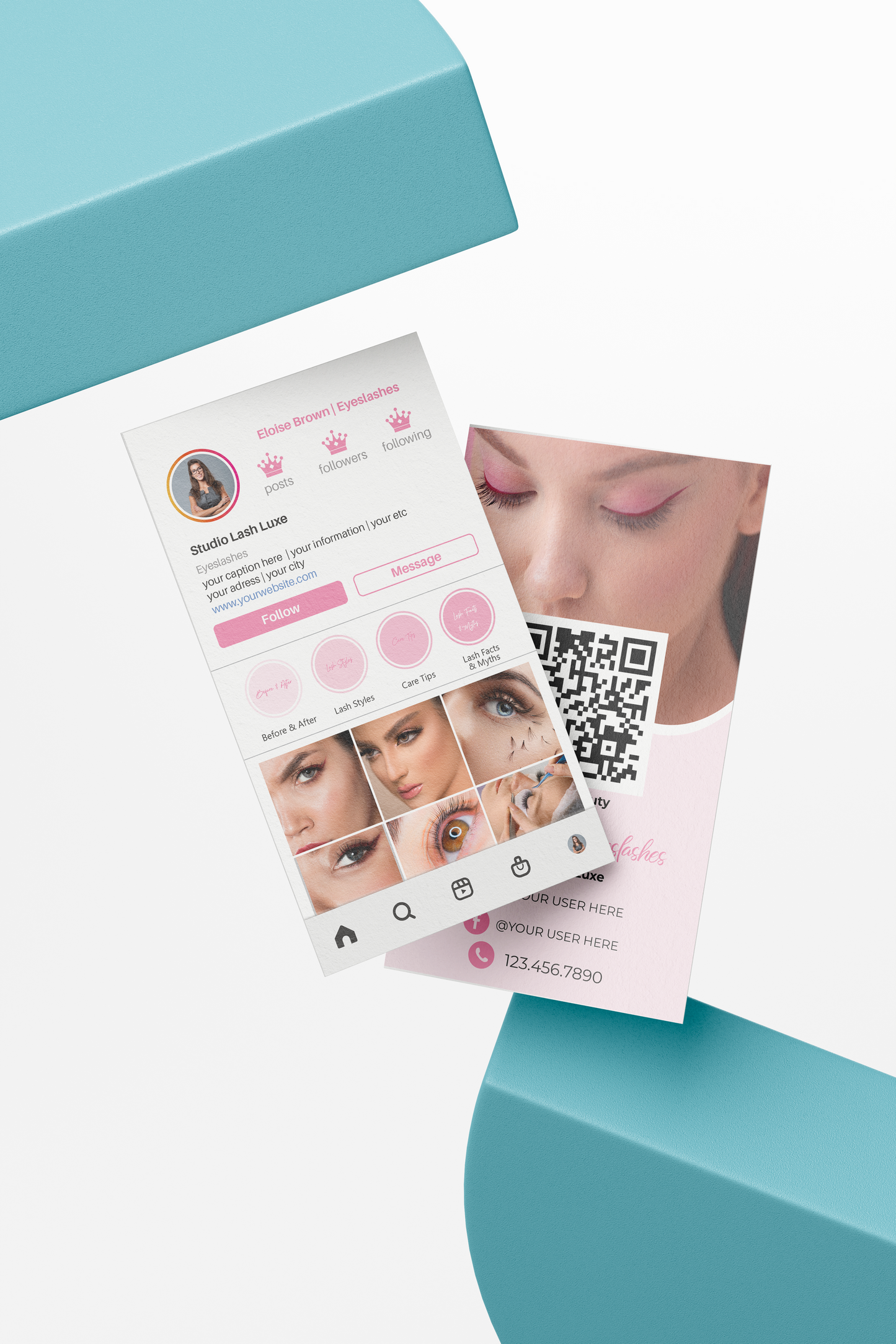 Printed Lash Business Cards