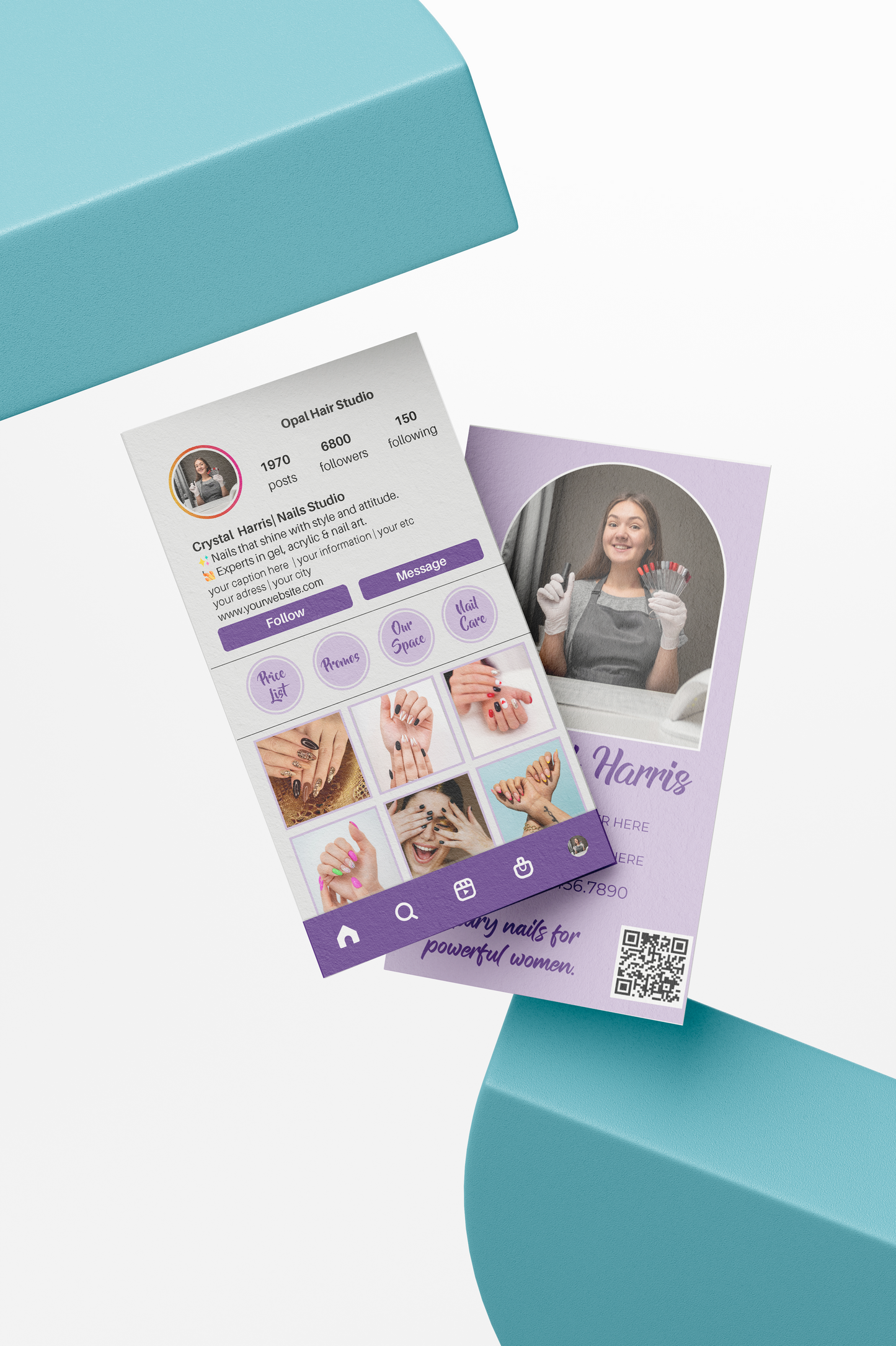 Printed Nail Business Cards