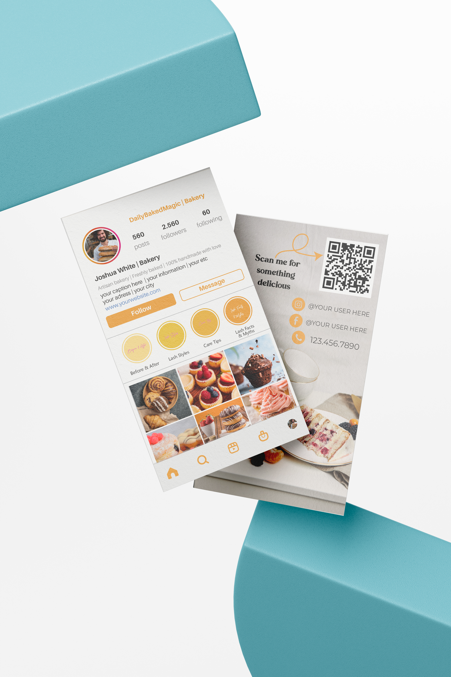 Custom Bakery Instagram Business Cards