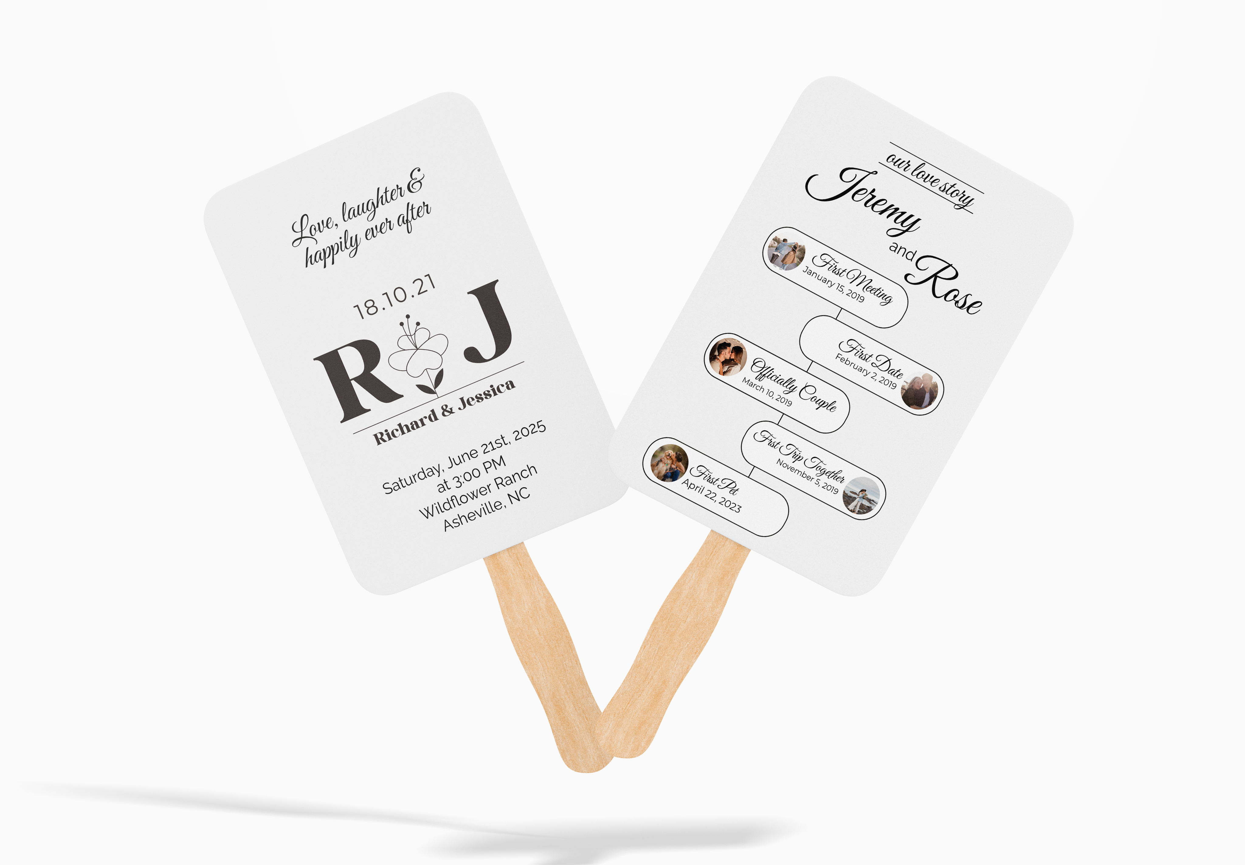 Custom Wedding Hand Fans