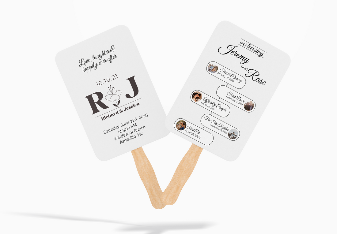 Custom Wedding Hand Fans