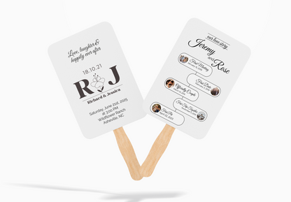Custom Wedding Hand Fans