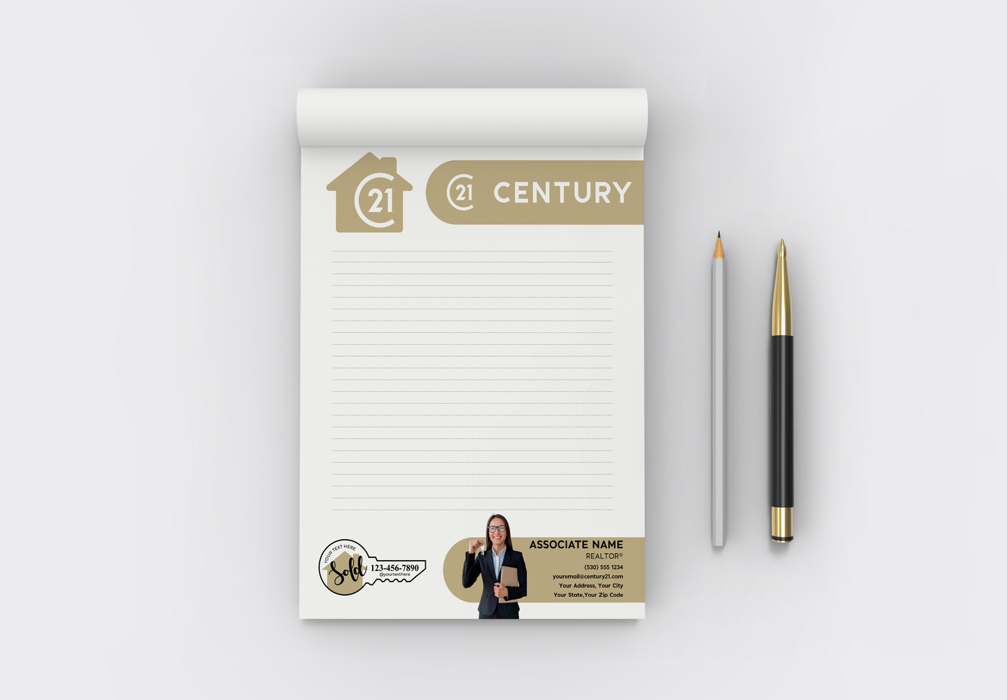 Century 21 Custom Realtor Notepad