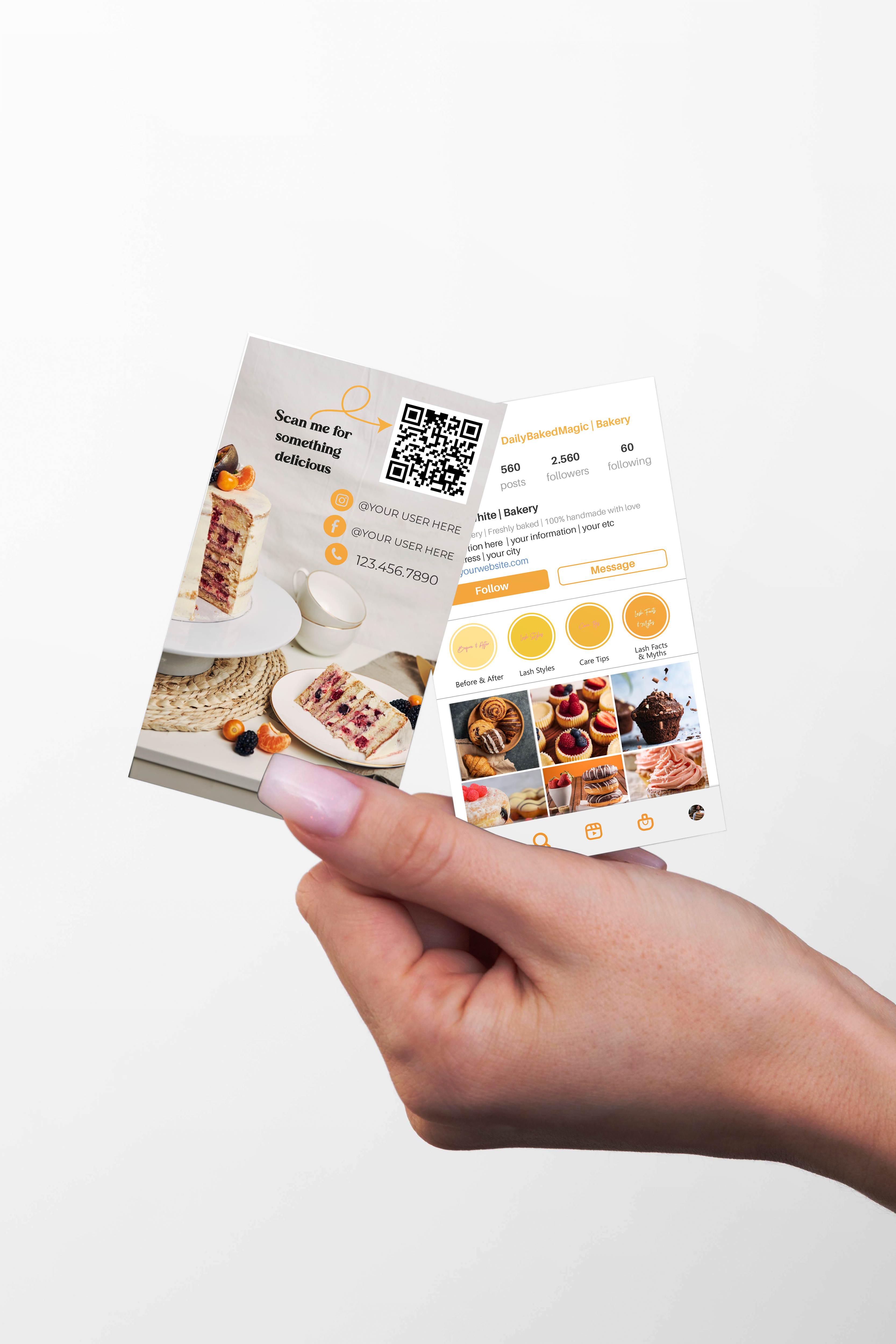 Custom Bakery IG Business Cards
