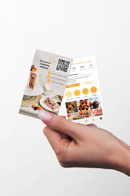 Custom Bakery Instagram Business Cards