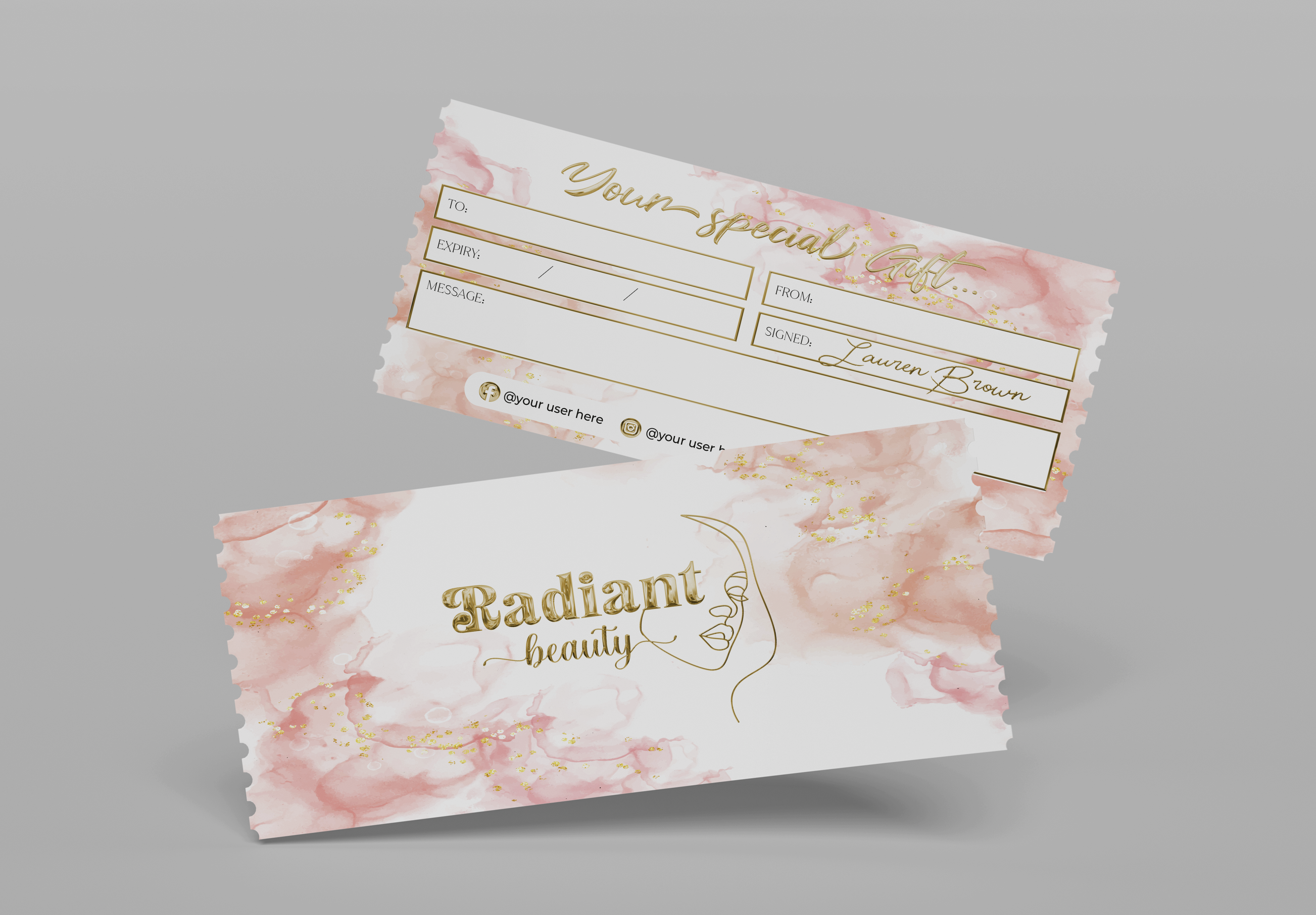 Luxury Custom Gift Certificate