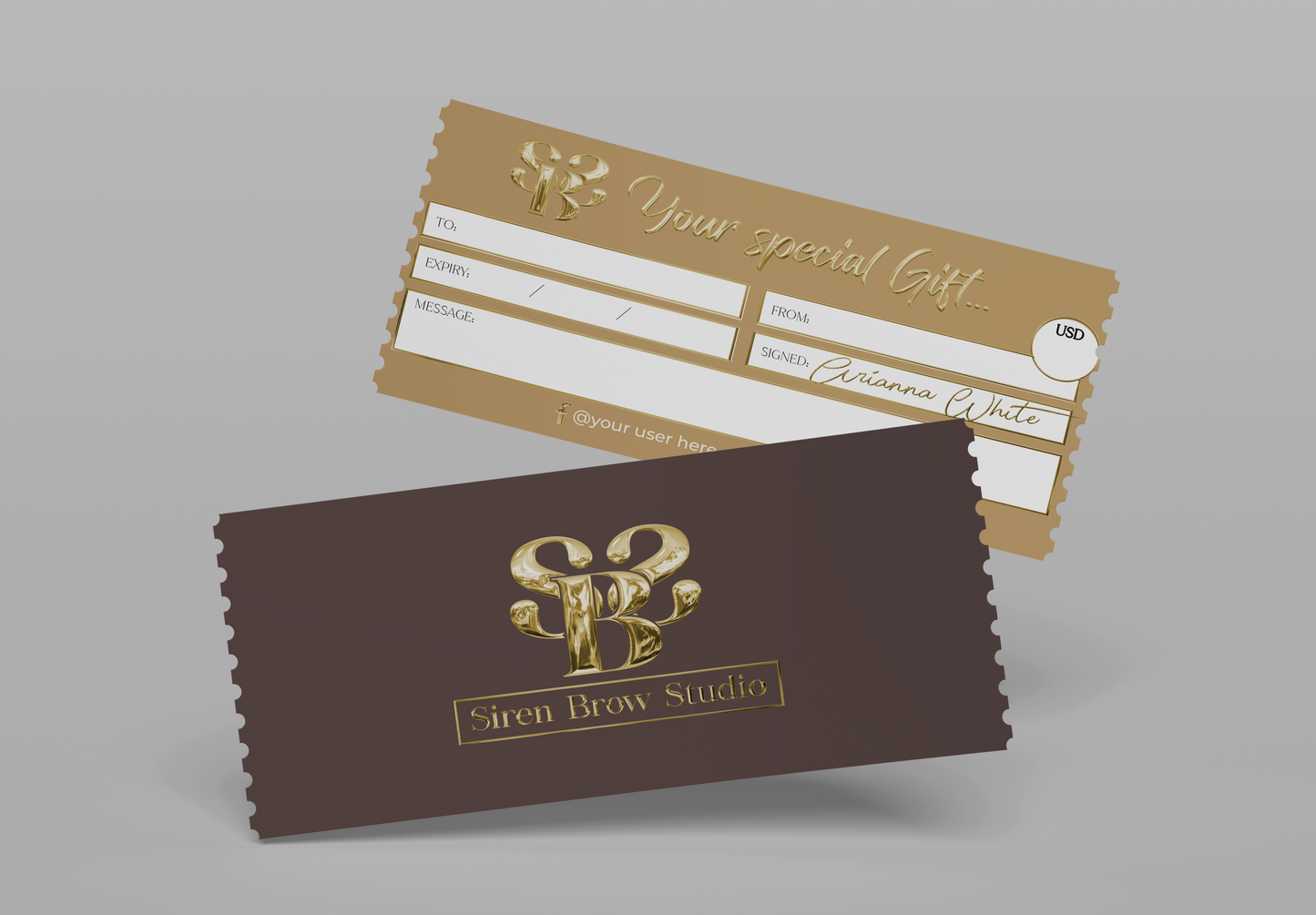 Luxury Custom Gift Certificate