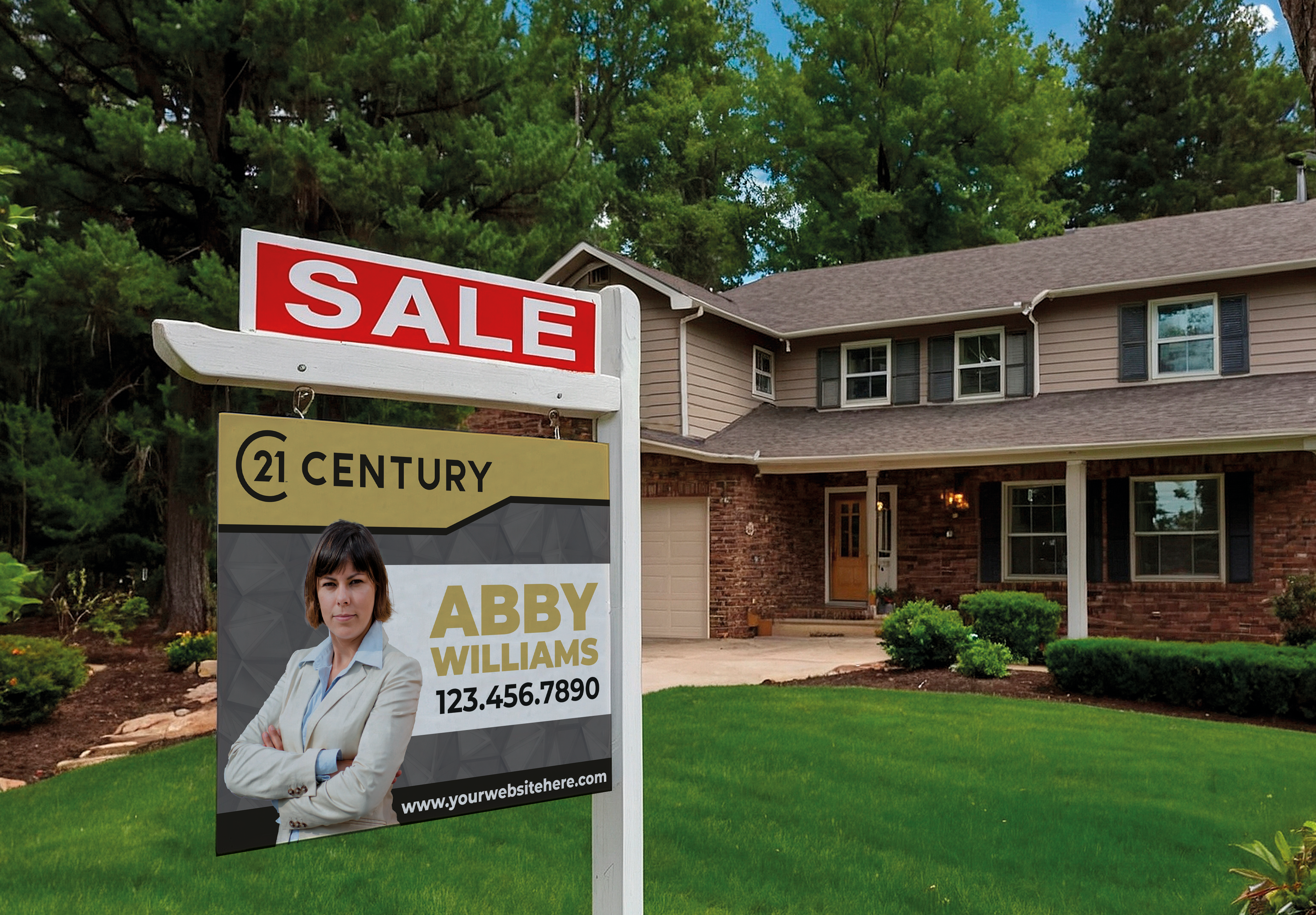 Custom real estate yard sign | Realtor Outdoor sign | Century 21 Open House Sign