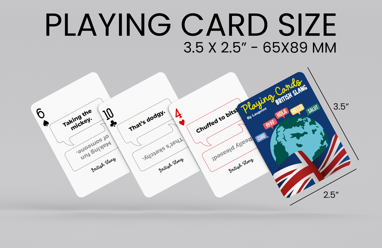 RUSH British Slang Generic Playing Cards