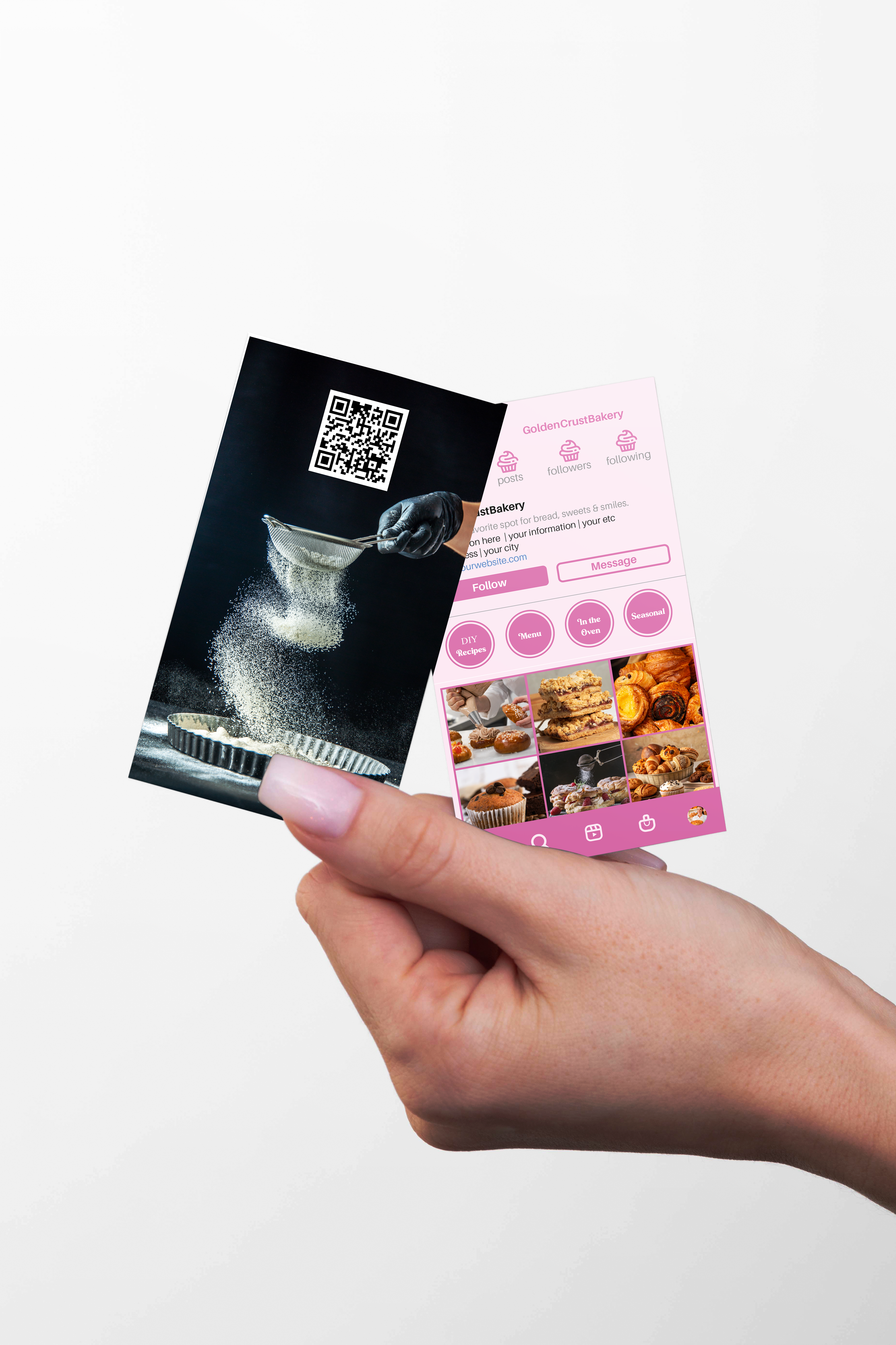 Custom Bakery IG Business Cards