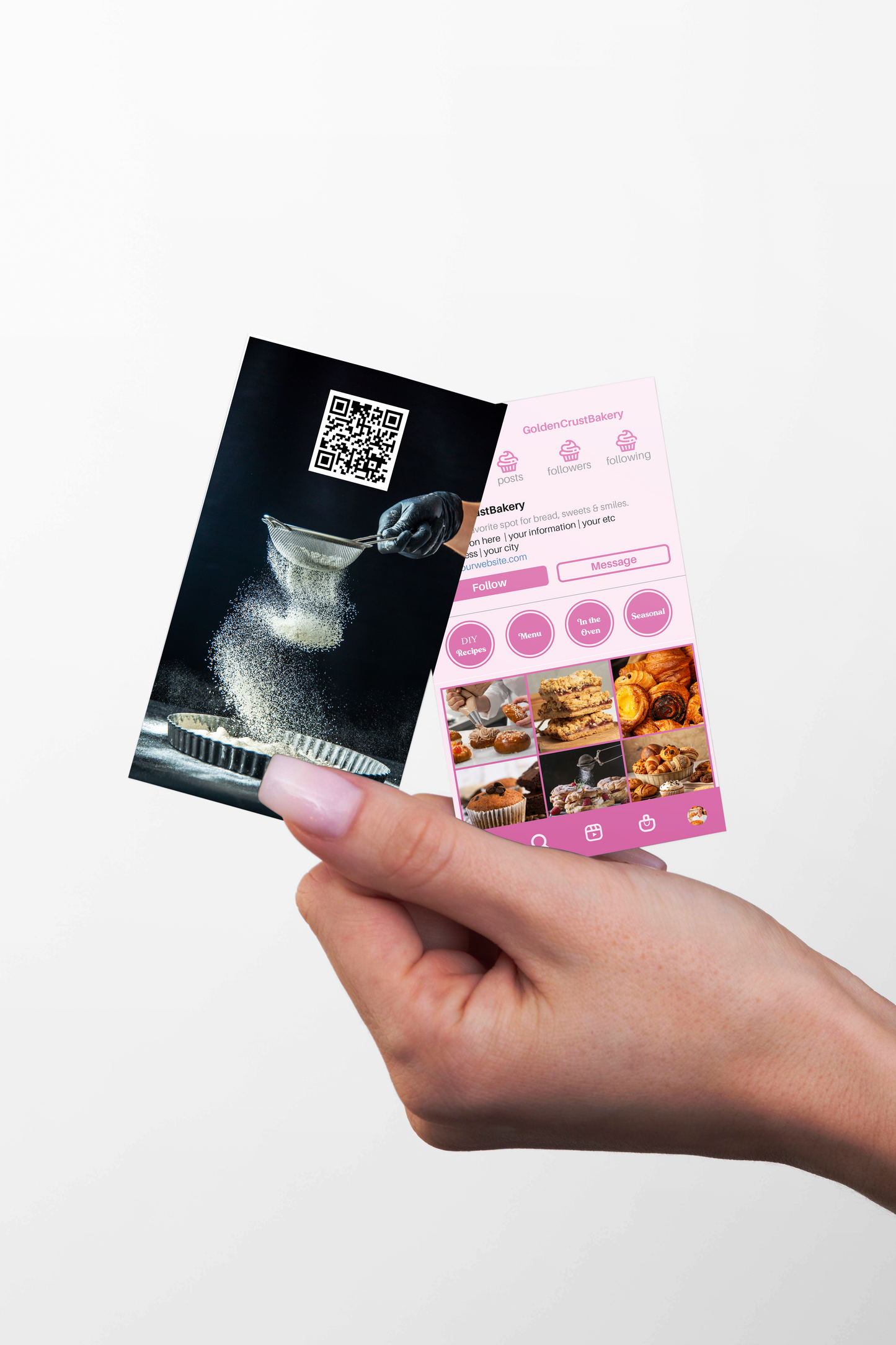 Custom Bakery Instagram Business Cards