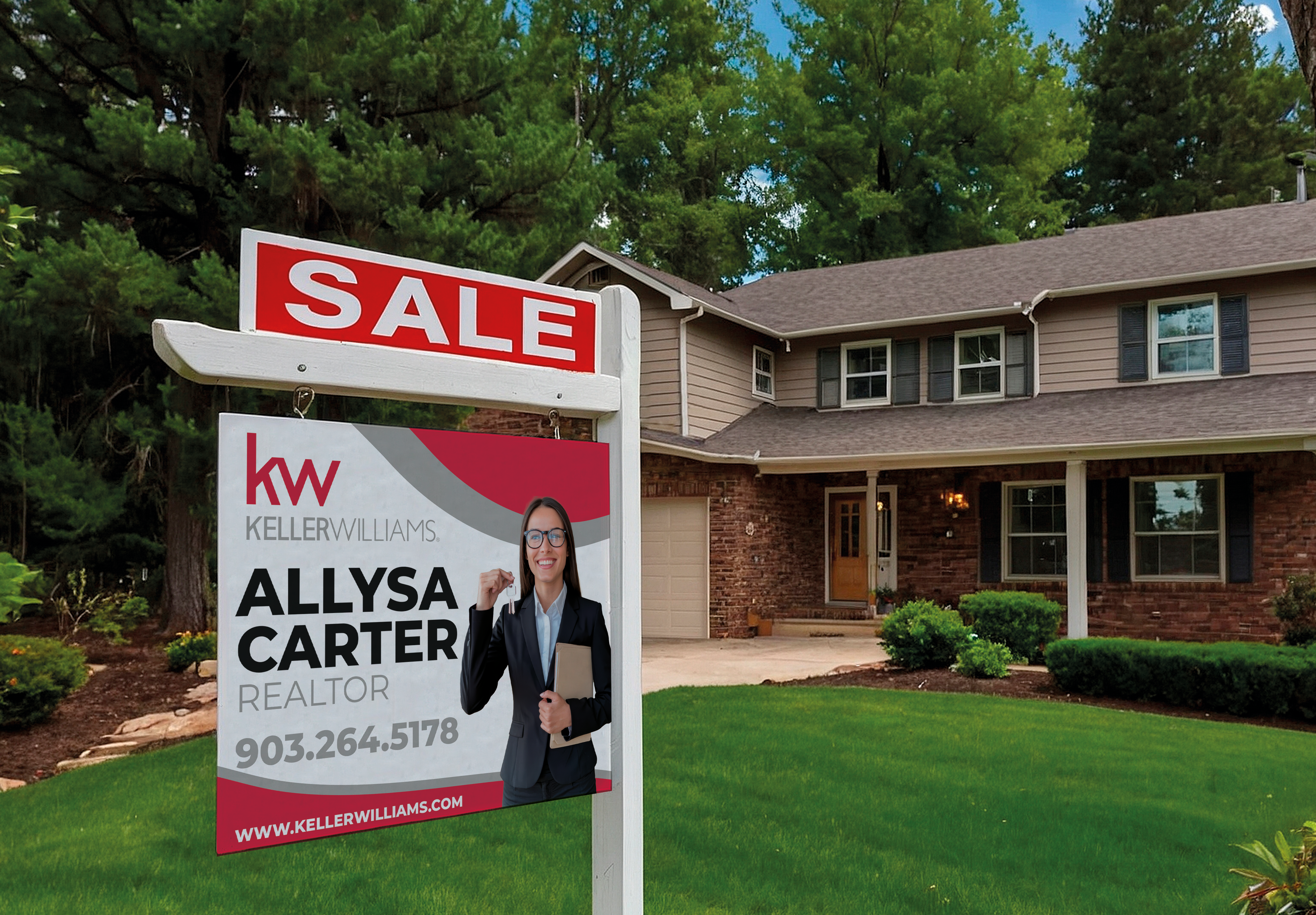 Custom real estate yard sign | Realtor Outdoor sign | Keller Williams Open House Sign
