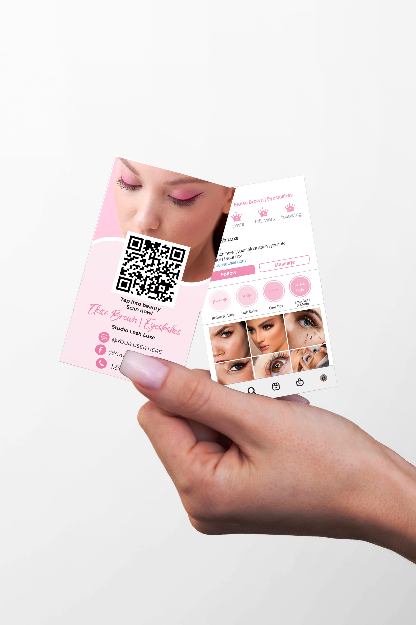 Printed Lash Business Cards