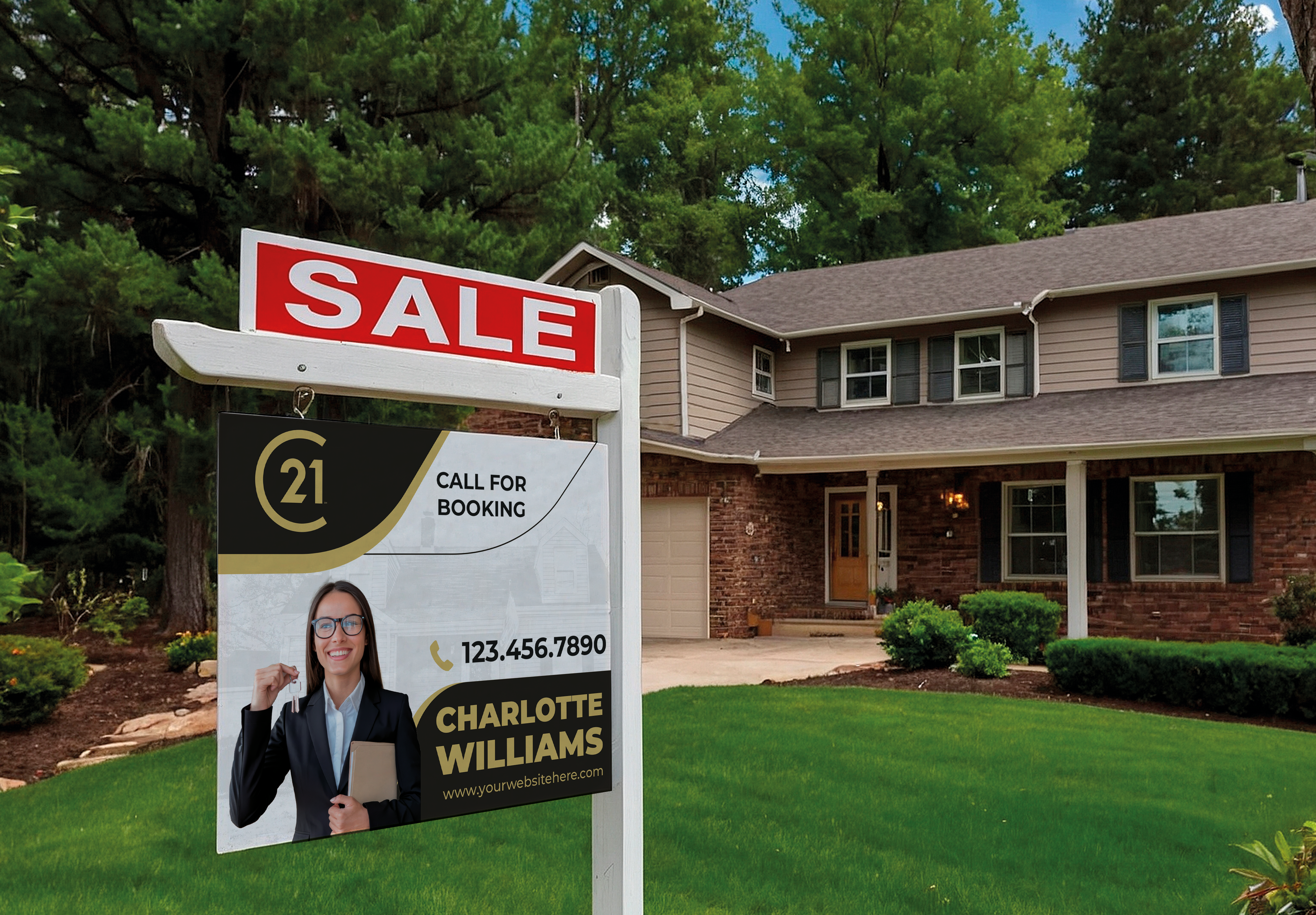 Custom real estate yard sign | Realtor Outdoor sign | Century 21 Open House Sign