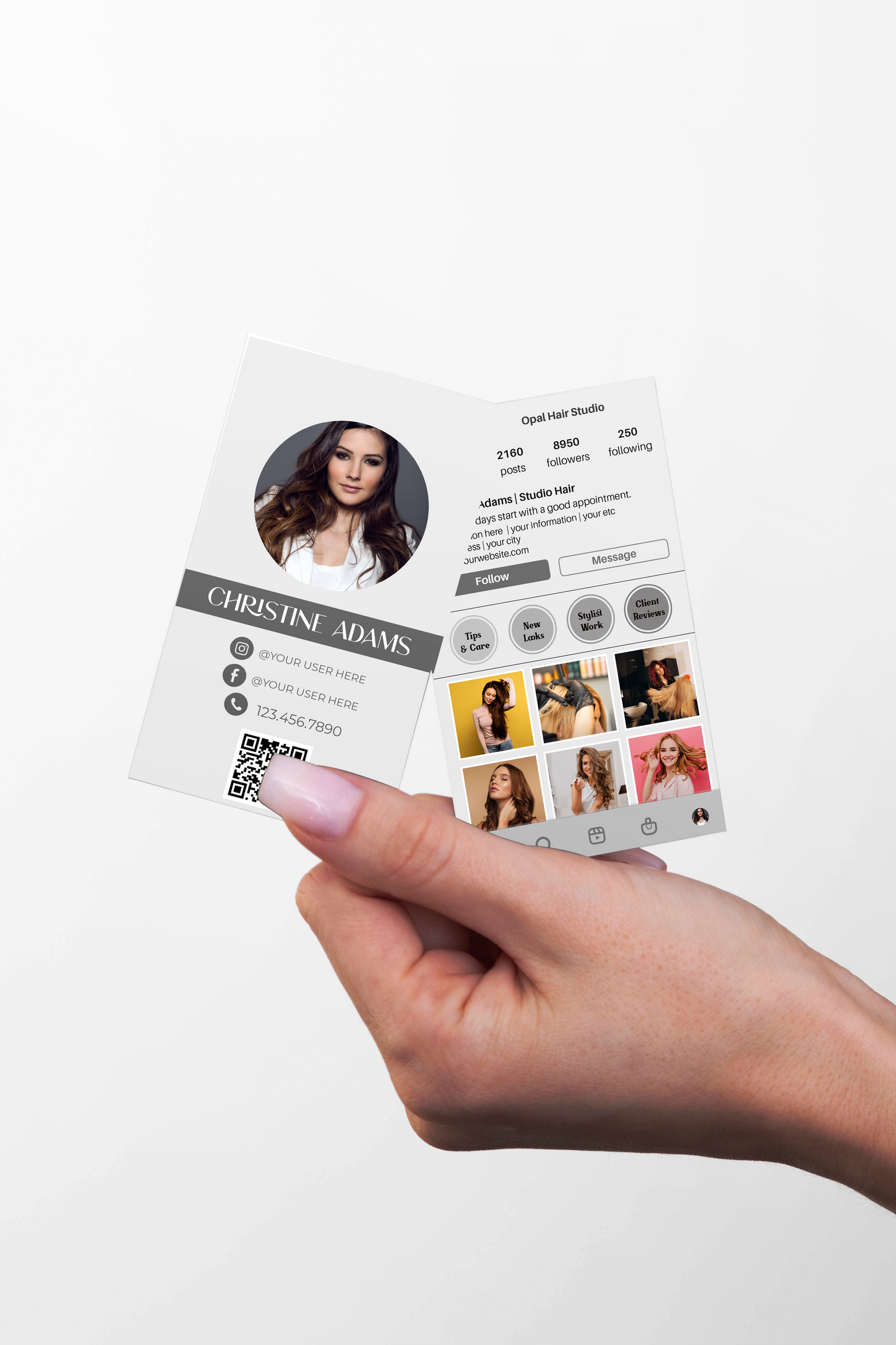 Printed Hair Stylist Business Cards