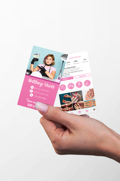 Printed Nail Business Cards