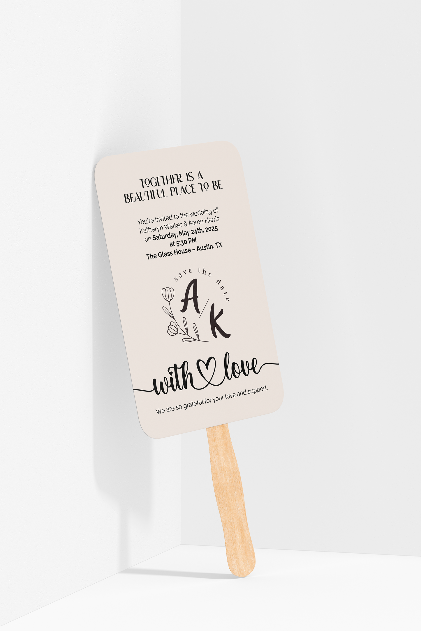 Custom Wedding Hand Fans