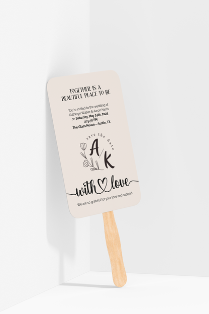Custom Wedding Hand Fans