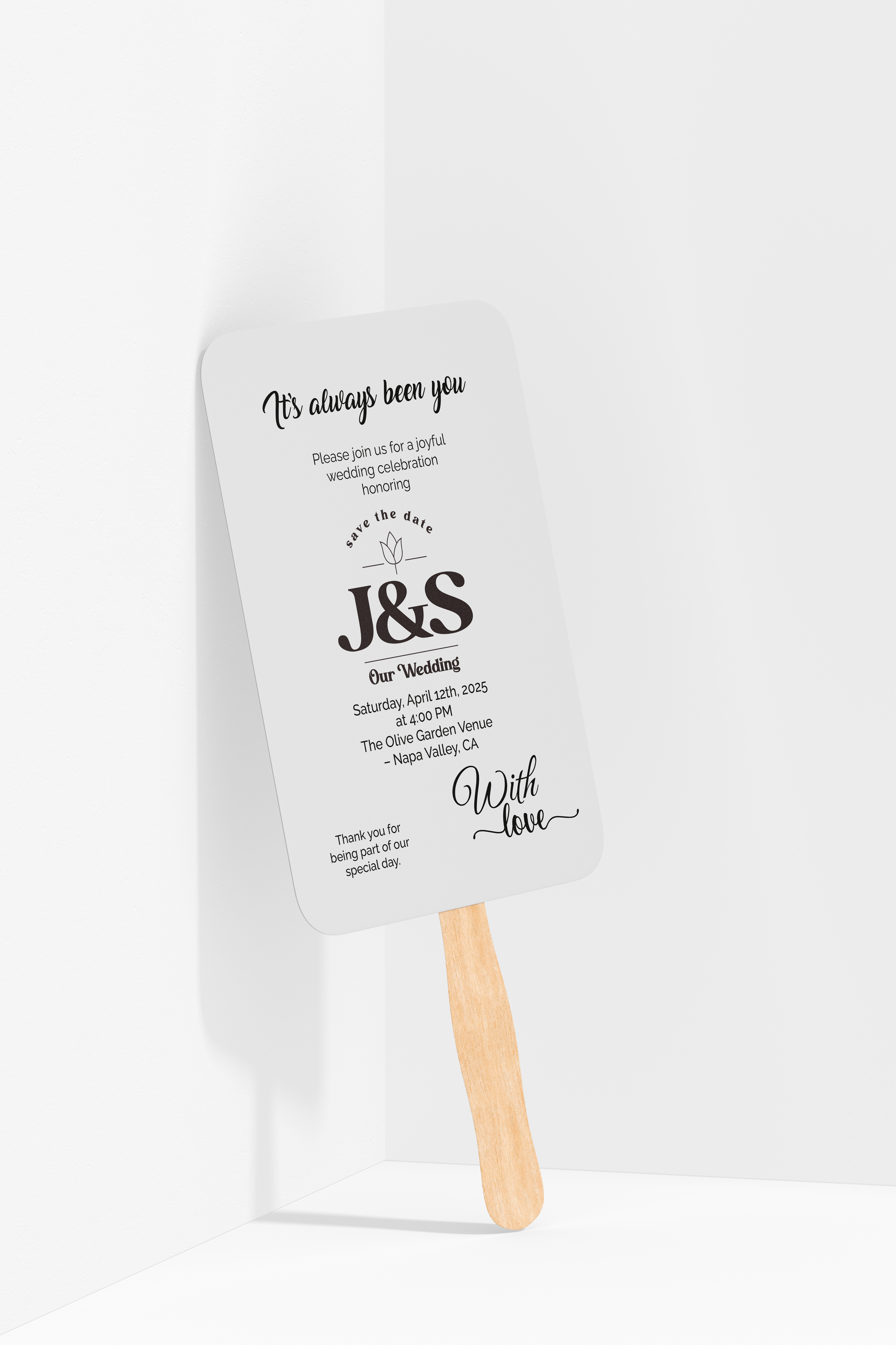 Custom Wedding Hand Fans