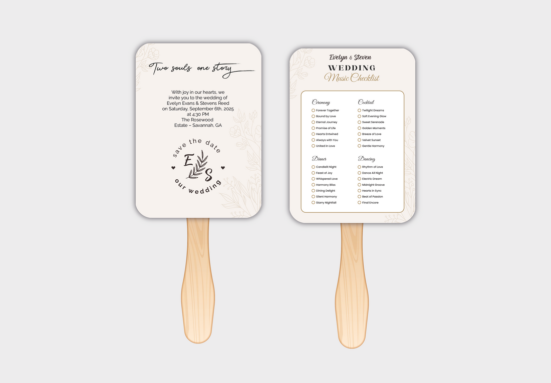 Custom Wedding Hand Fans