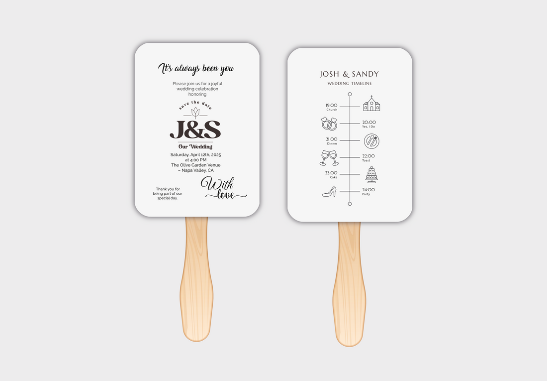 Custom Wedding Hand Fans