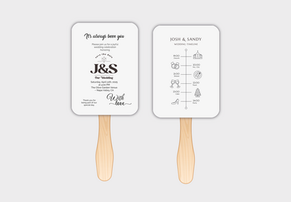 Custom Wedding Hand Fans
