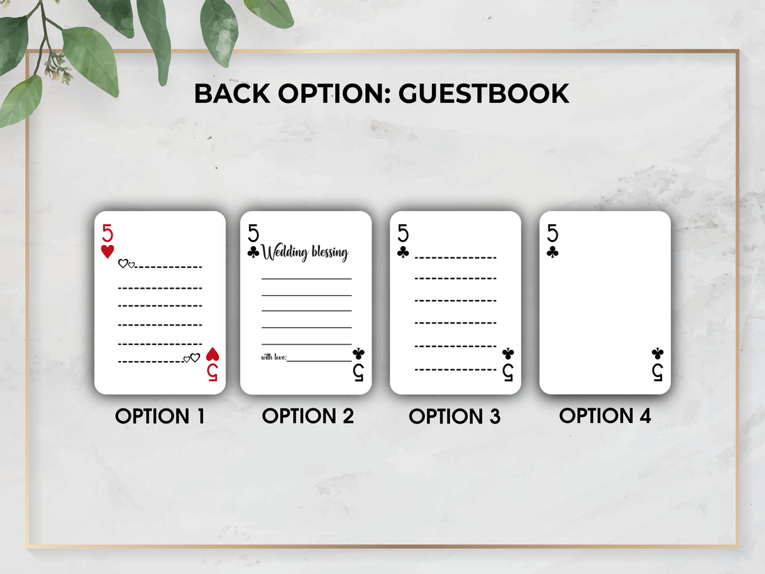 Wedding Guestbook |  Custom  |  Playing Cards