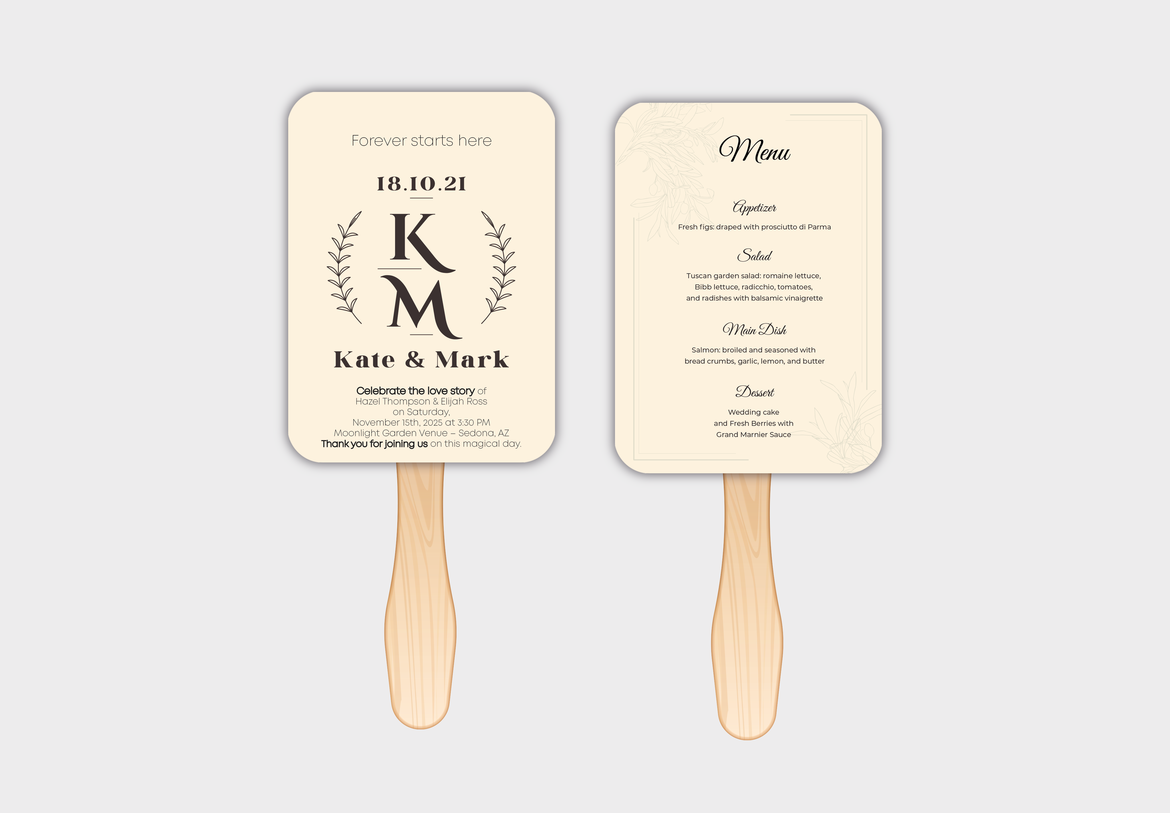 Custom Wedding Hand Fans