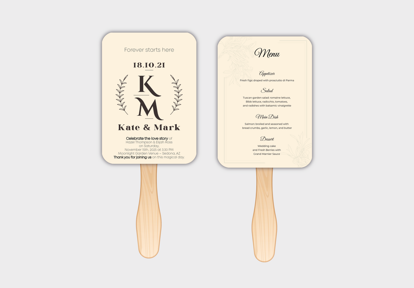 Custom Wedding Hand Fans