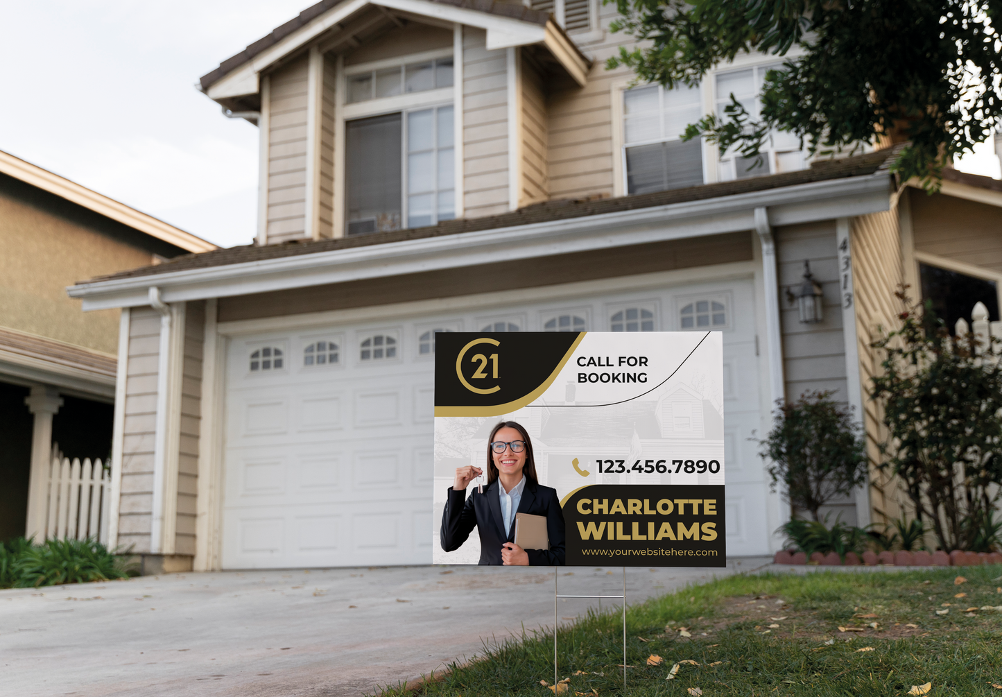 Custom real estate yard sign | Realtor Outdoor sign | Century 21 Open House Sign