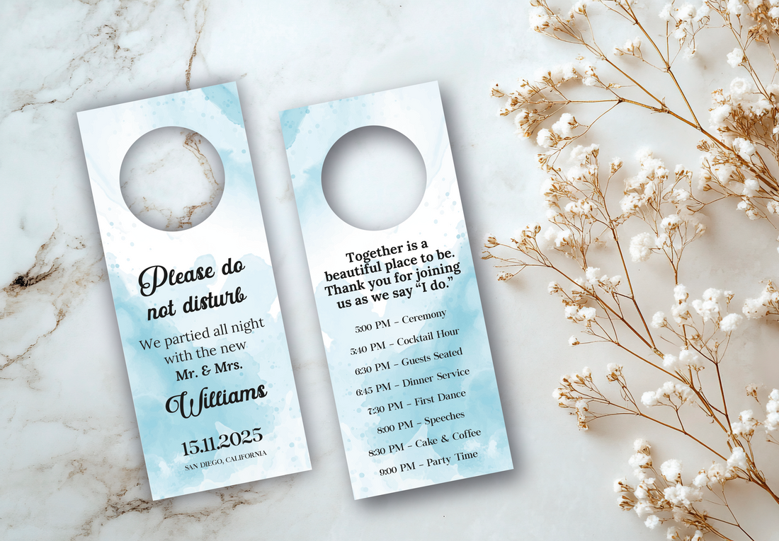 Custom Wedding Door Hanger