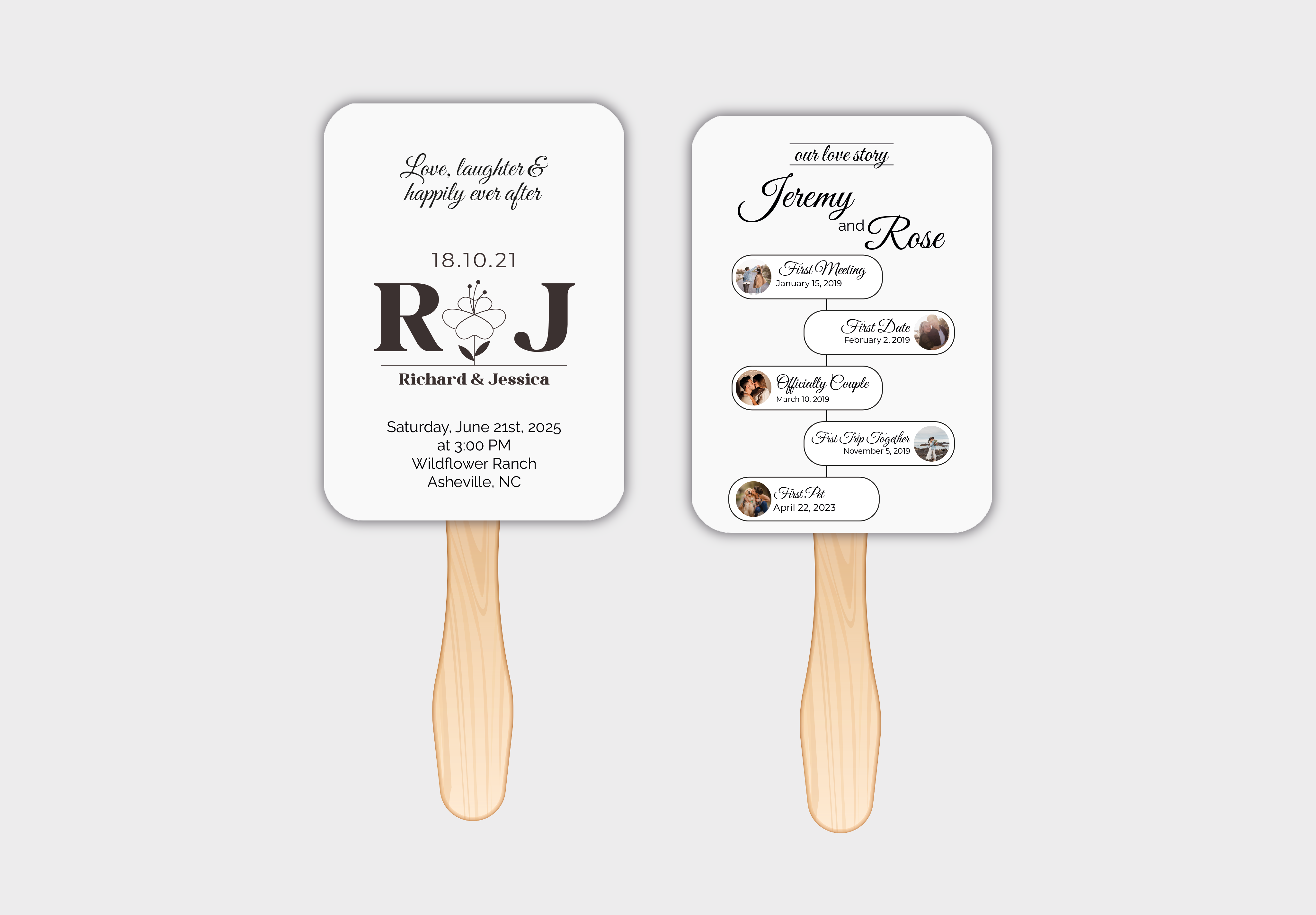 Custom Wedding Hand Fans