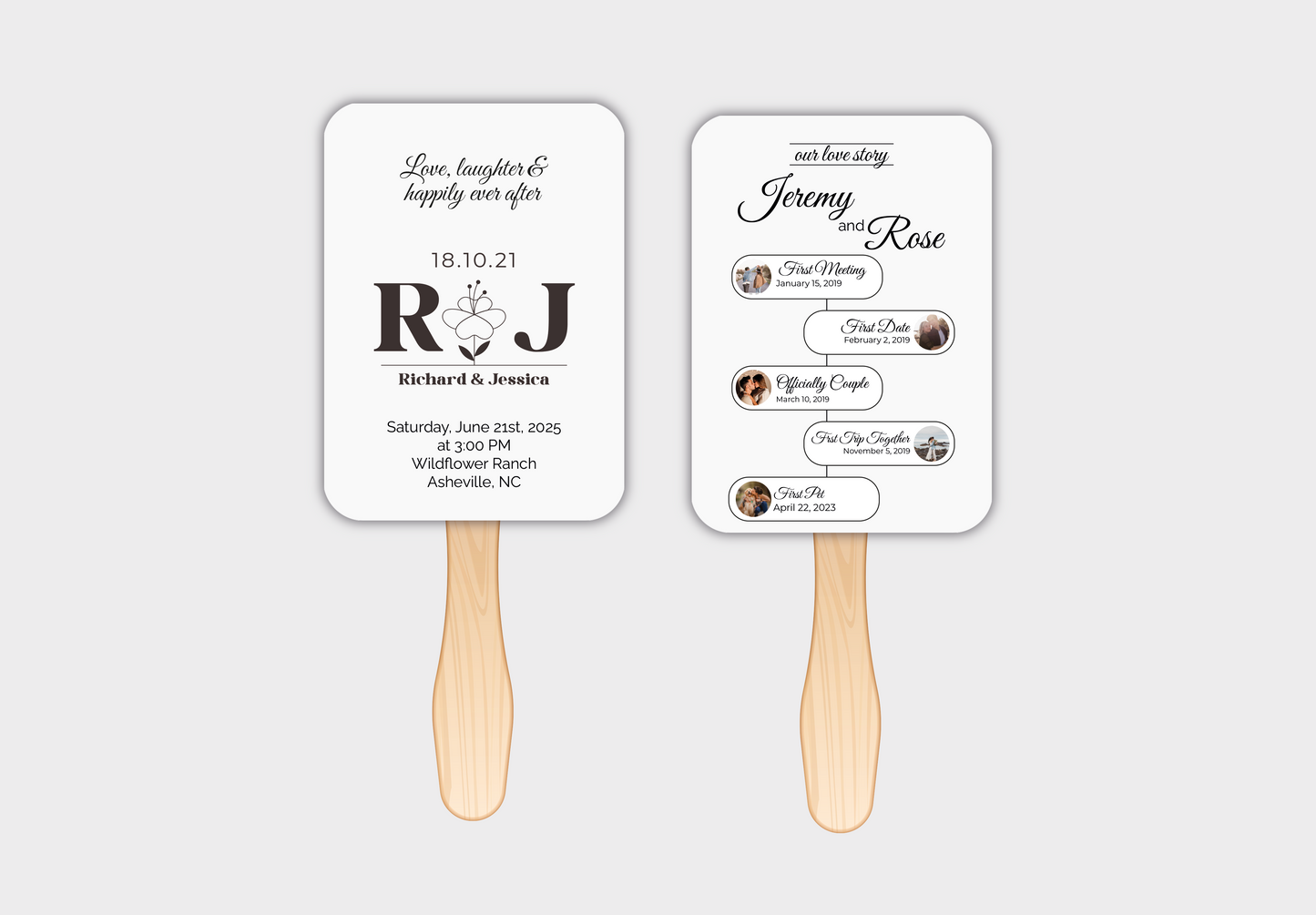 Custom Wedding Hand Fans