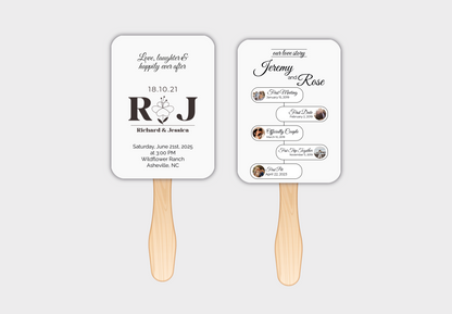 Custom Wedding Hand Fans