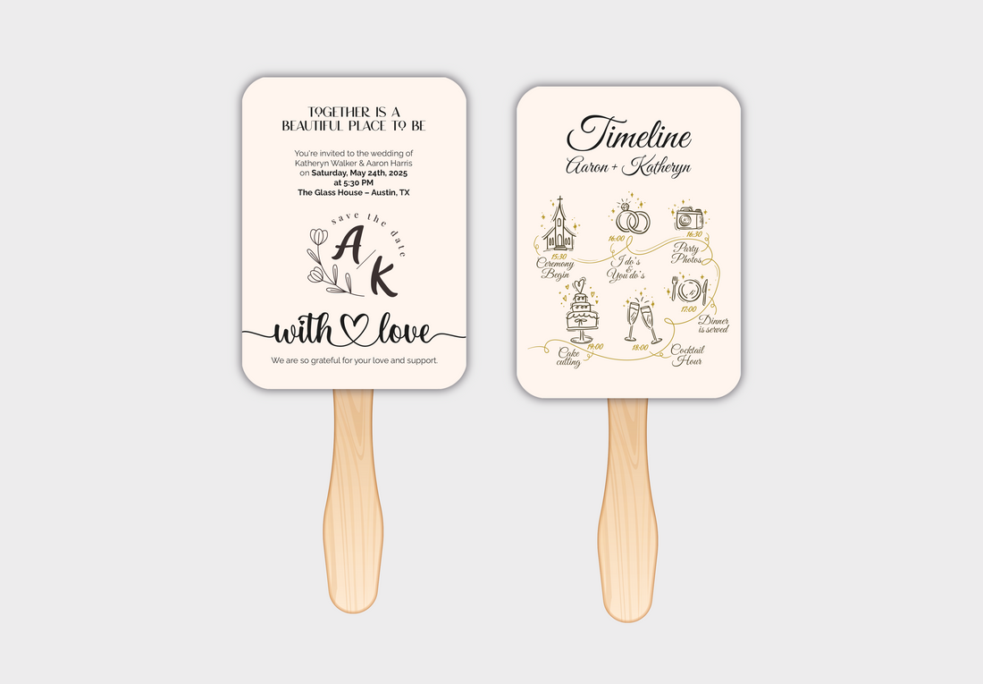 Custom Wedding Hand Fans
