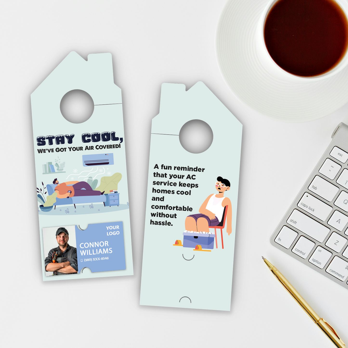 Air Conditioning Door Hangers