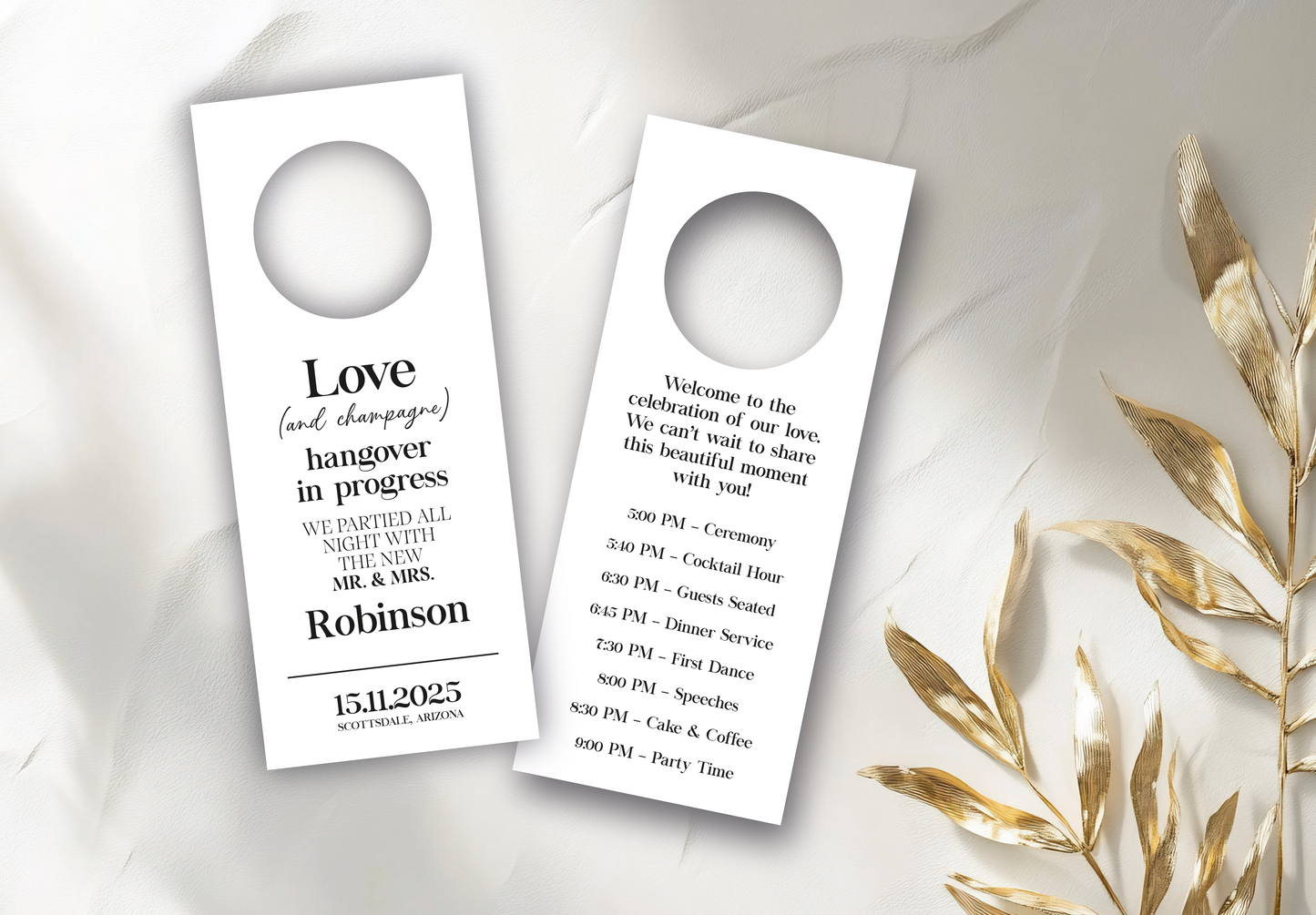 Custom Wedding Door Hanger