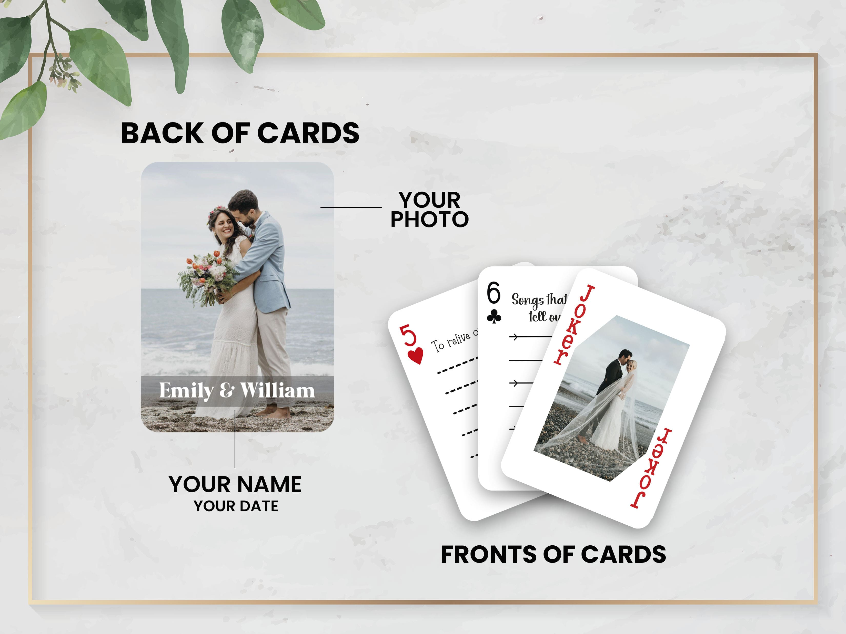 Wedding Guestbook |  Custom  |  Playing Cards