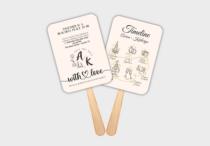 Custom Wedding Hand Fans
