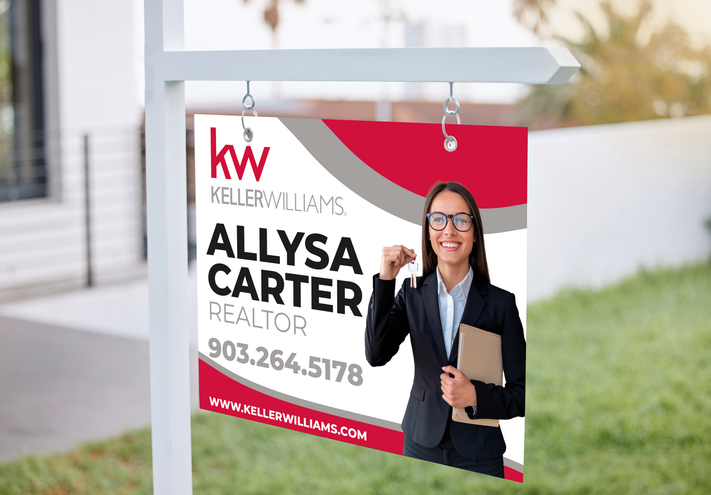 Custom real estate yard sign | Realtor Outdoor sign | Keller Williams Open House Sign