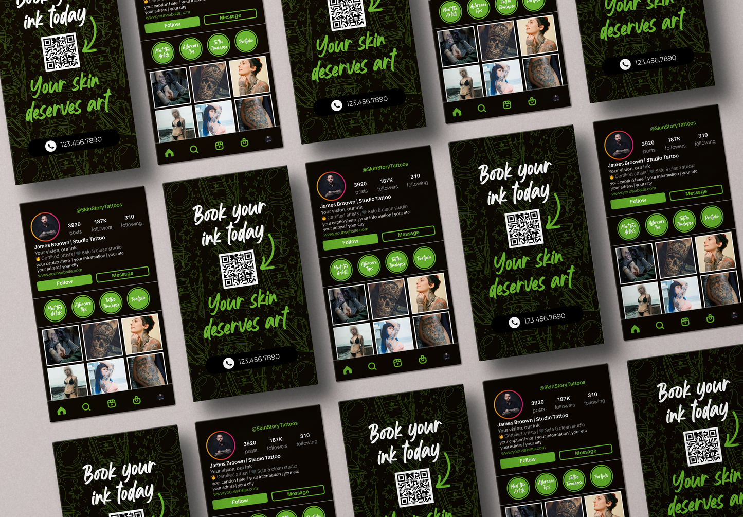 Printed Tattoo Business Cards