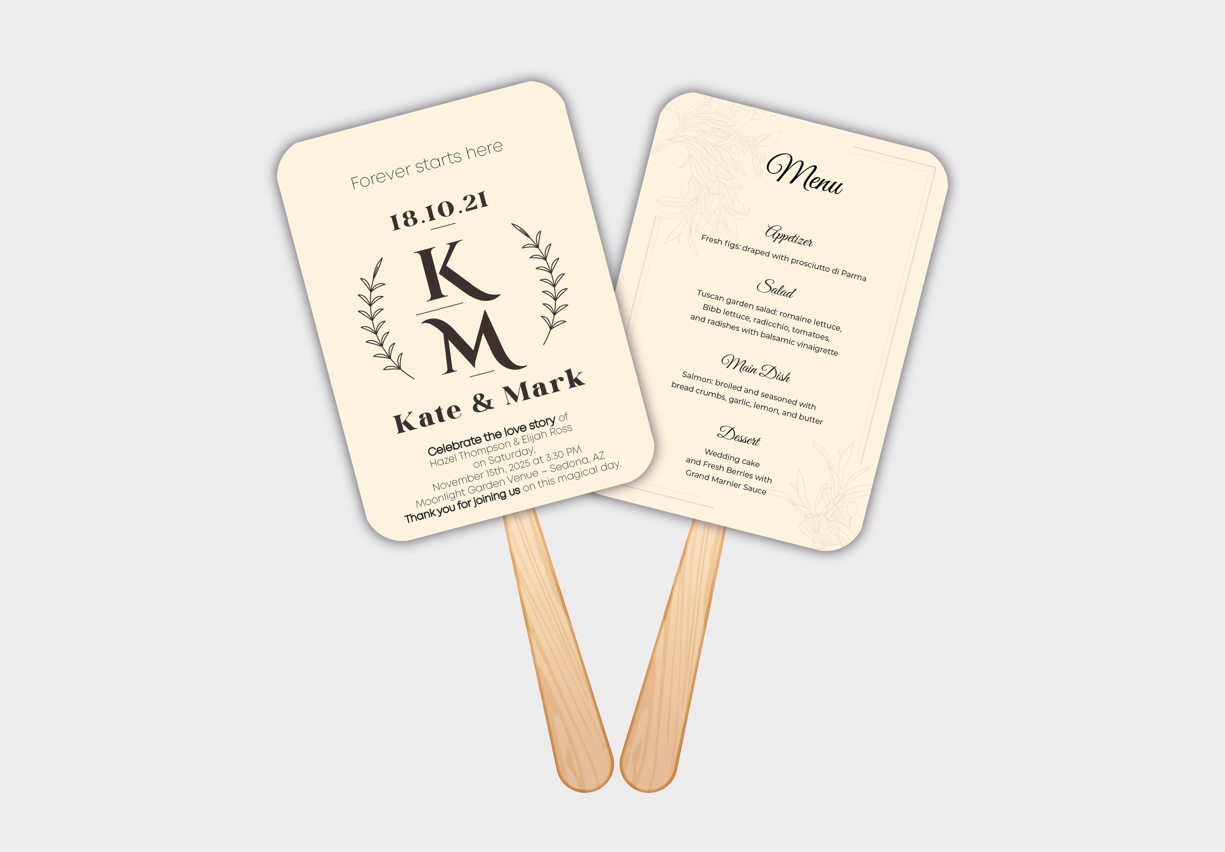 Custom Wedding Hand Fans